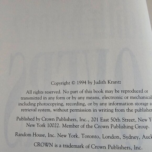 Judith Krantz "Lovers" First Edition Hardcover, Vintage - Picture 4 of 6